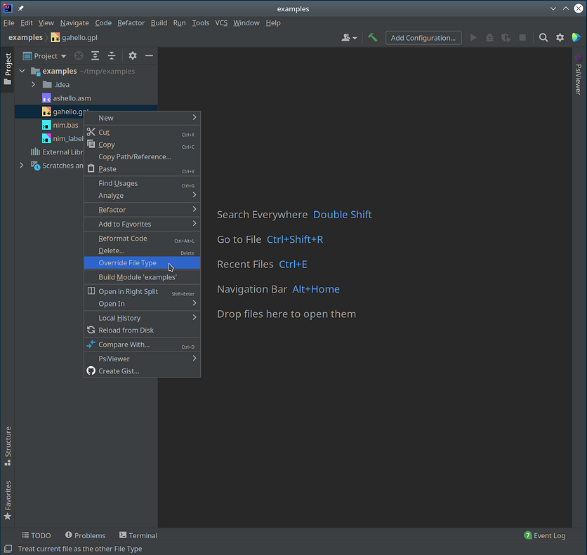 Override file type Override file type